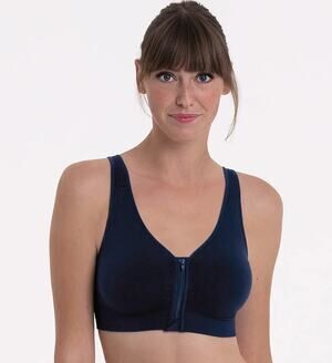 ANITA Women's Lynn Post Mastectomy Bra Large Maritime Blue Molded Cups NWT